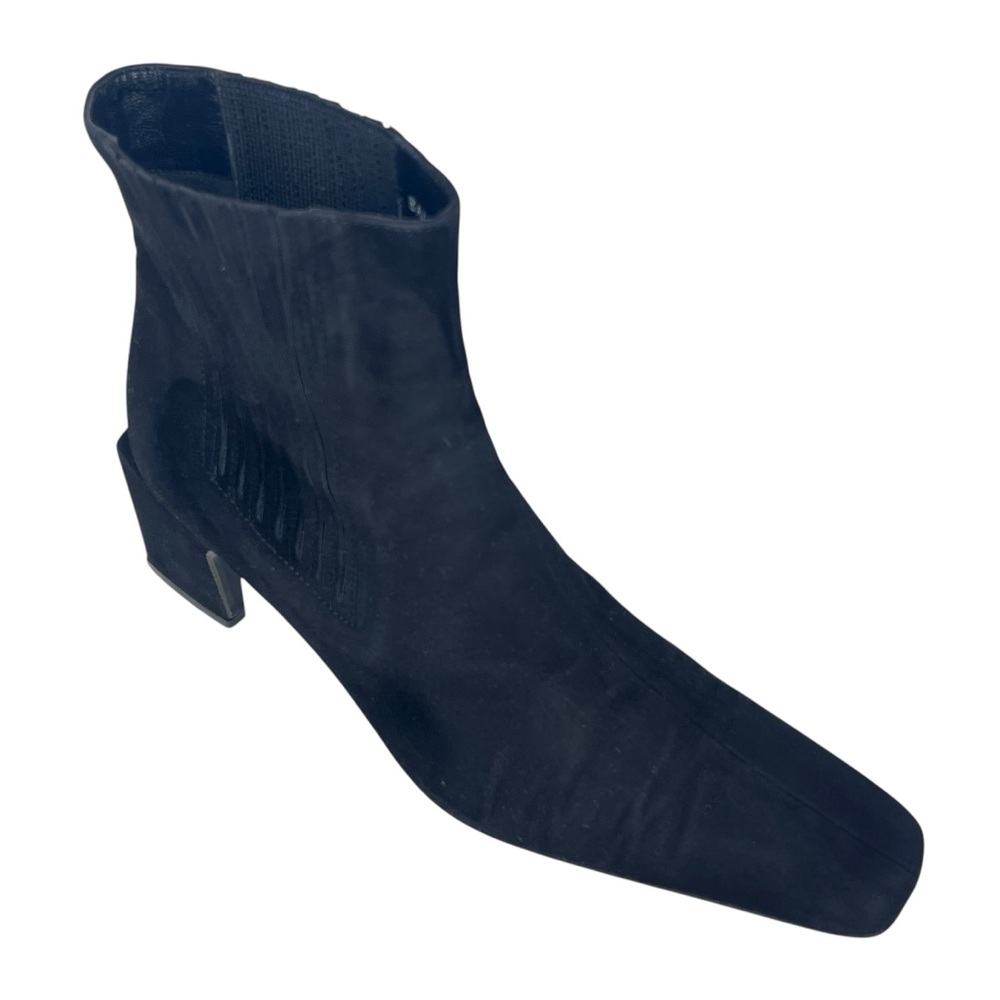 Bally Balvy Women's Black Suede Pull On Ankle Boots Size US 8.5 Made In Italy